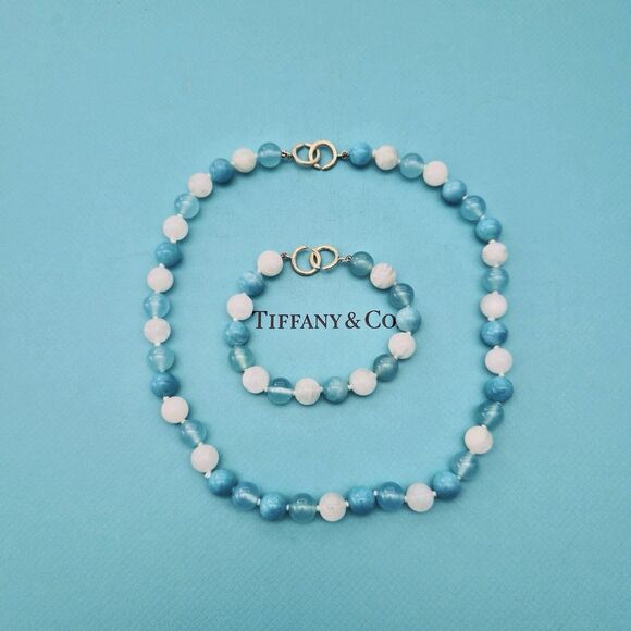 Tiffany & Co. Jewelry - Tiffany & Co. Paloma Picasso Amazonite Moonstone Chalcedony Bracelet Necklace